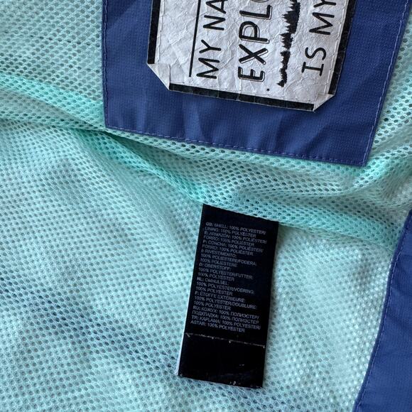 The North Face Dryvent Kids XS (6) Waterproof Hooded Rain Coat Jacket Blue - Picture 11 of 11